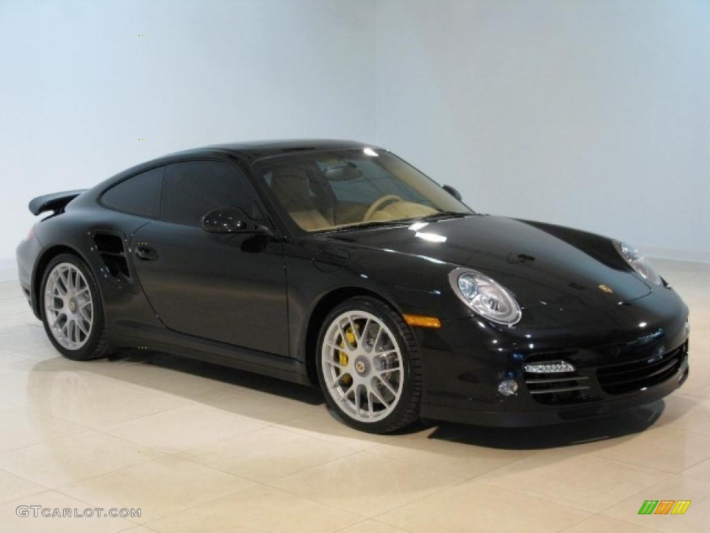 Basalt Black Metallic 2011 Porsche 911 Turbo S Coupe Exterior Photo #45106976