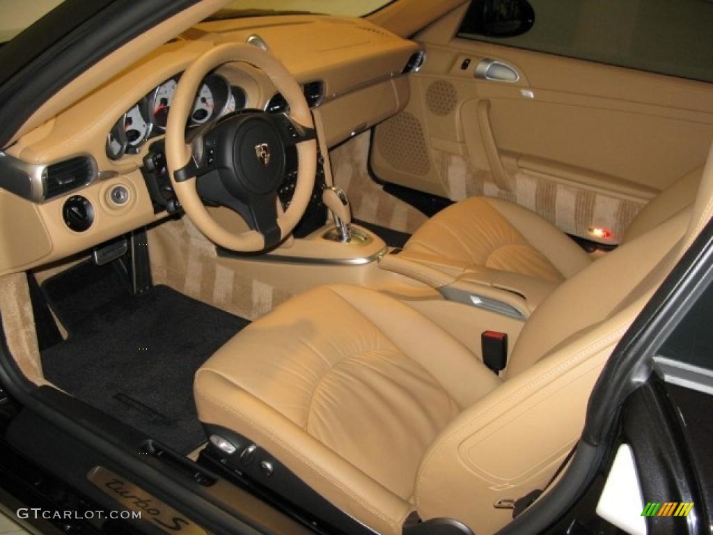 Sand Beige Interior 2011 Porsche 911 Turbo S Coupe Photo #45107036