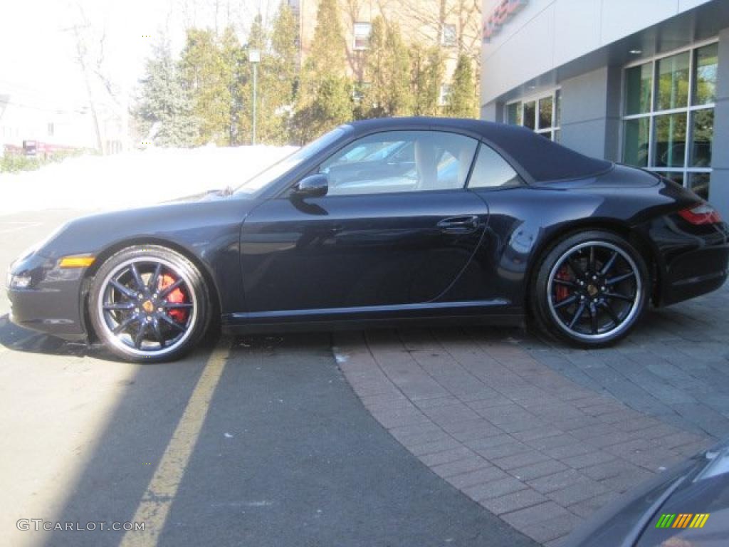 2008 911 Carrera 4S Cabriolet - Midnight Blue Metallic / Natural Brown photo #4