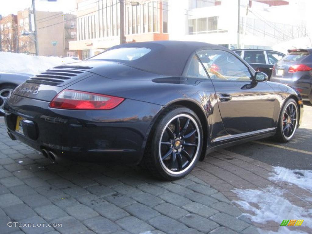 2008 911 Carrera 4S Cabriolet - Midnight Blue Metallic / Natural Brown photo #7