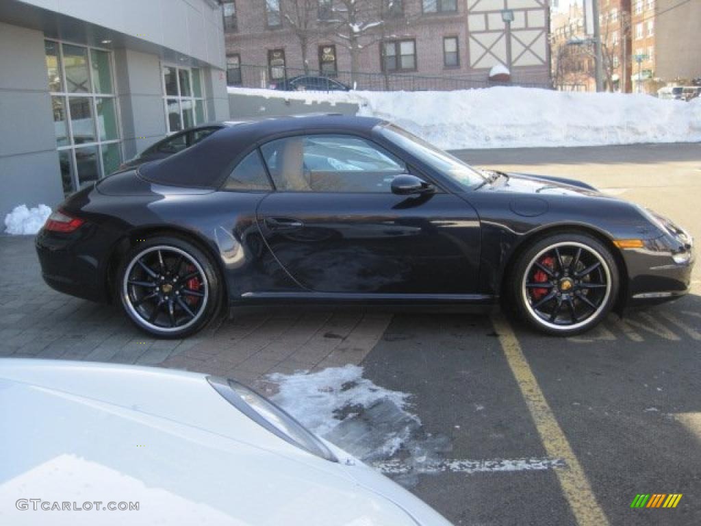 2008 911 Carrera 4S Cabriolet - Midnight Blue Metallic / Natural Brown photo #8