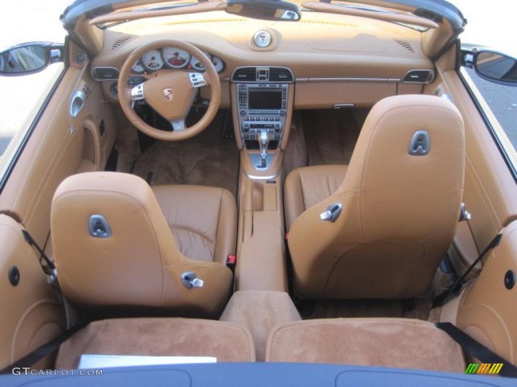 Natural Brown Interior 2008 Porsche 911 Carrera 4S Cabriolet Photo #45108160