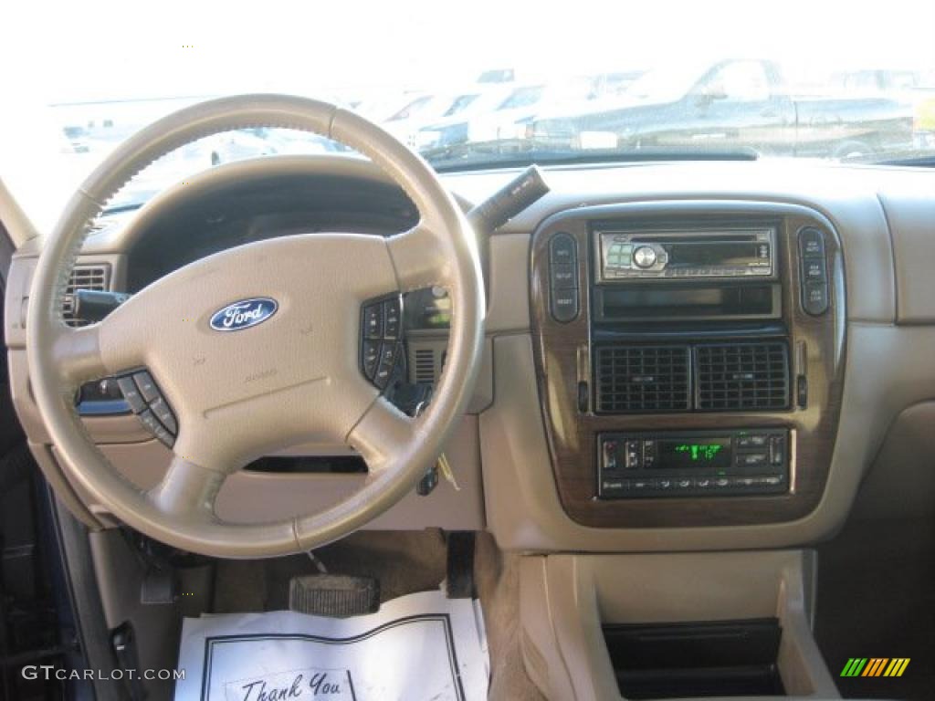 2004 Explorer Eddie Bauer 4x4 - Dark Blue Pearl Metallic / Medium Parchment photo #4