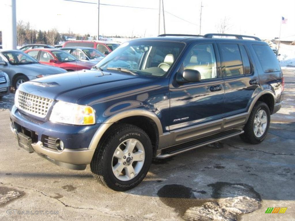 2004 Explorer Eddie Bauer 4x4 - Dark Blue Pearl Metallic / Medium Parchment photo #10