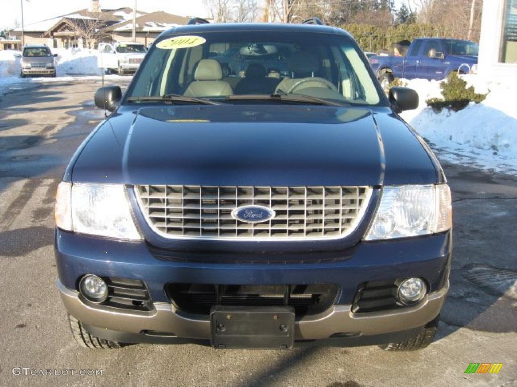 2004 Explorer Eddie Bauer 4x4 - Dark Blue Pearl Metallic / Medium Parchment photo #11