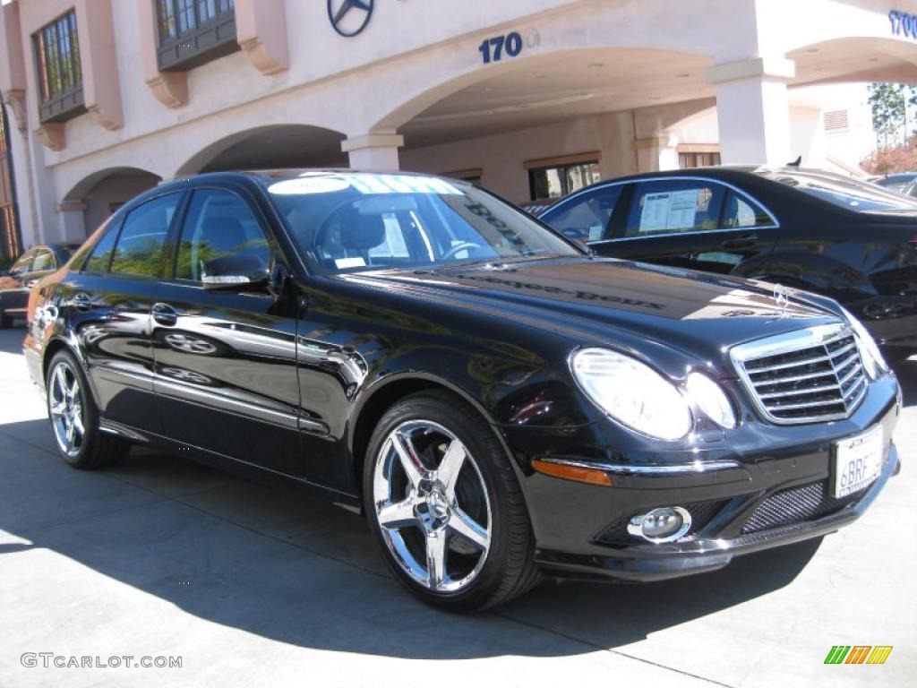 2008 E 550 Sedan - Black / Black photo #1