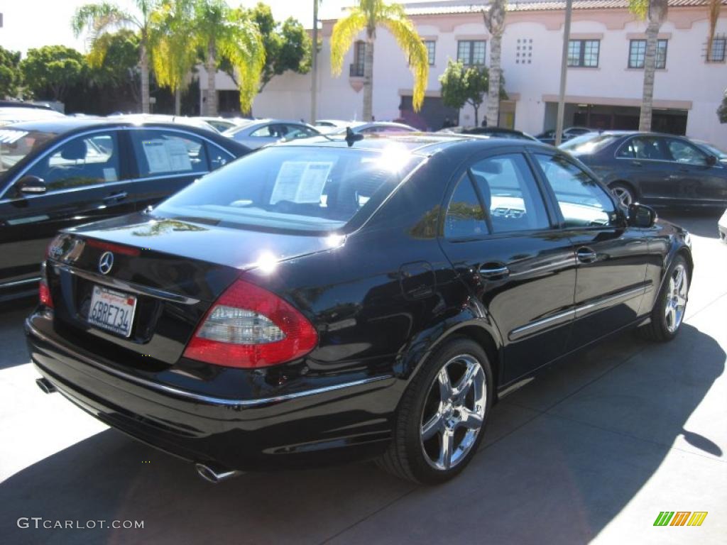 2008 E 550 Sedan - Black / Black photo #2