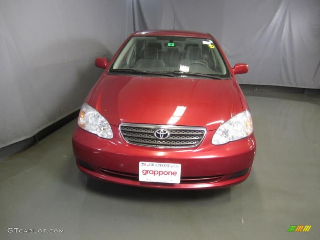 2008 Corolla LE - Barcelona Red / Stone photo #2