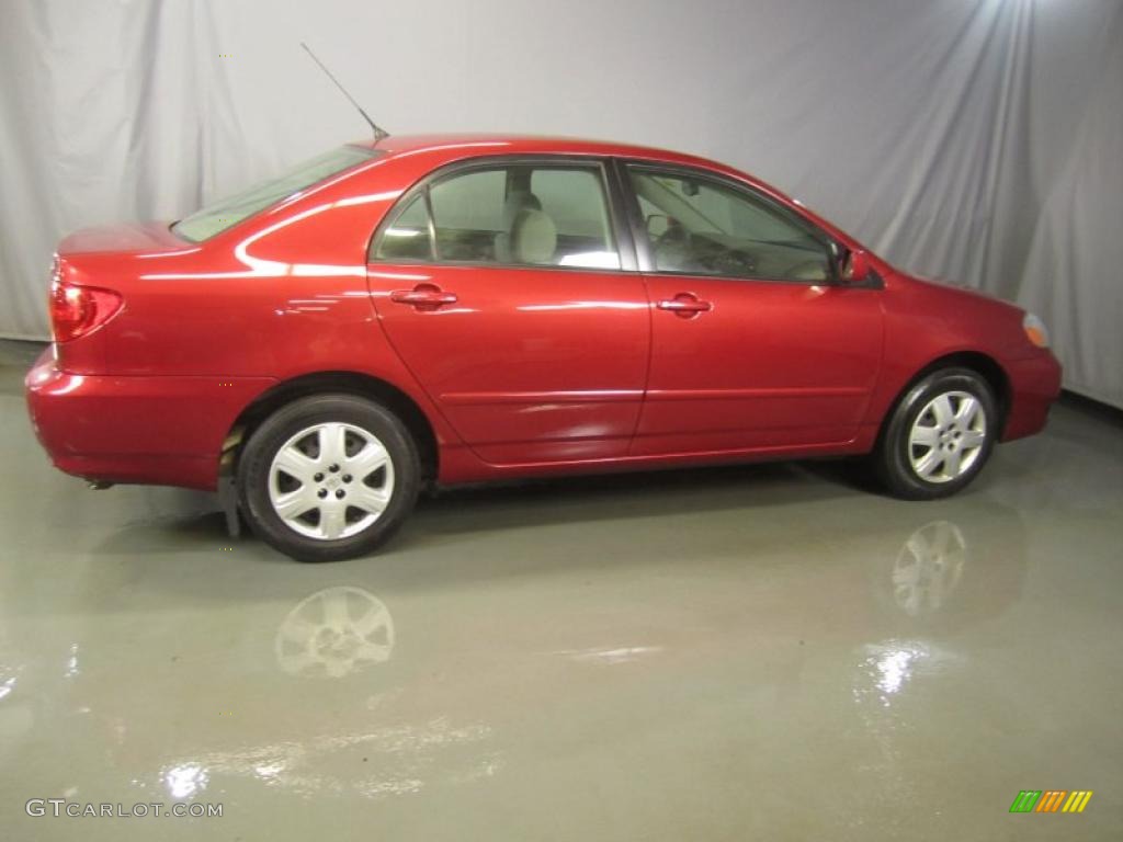 2008 Corolla LE - Barcelona Red / Stone photo #11
