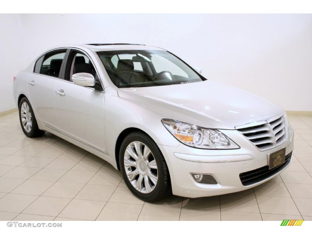 2009 Genesis 3.8 Sedan - Platinum Metallic / Black photo #1