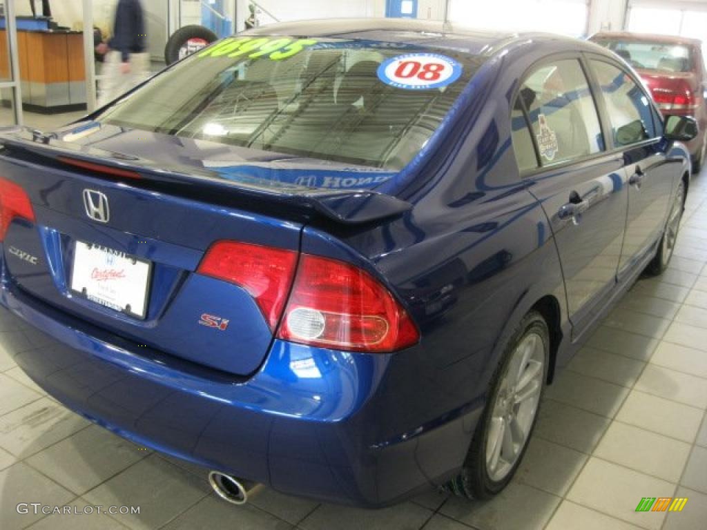 2008 Civic Si Sedan - Fiji Blue Pearl / Black photo #10