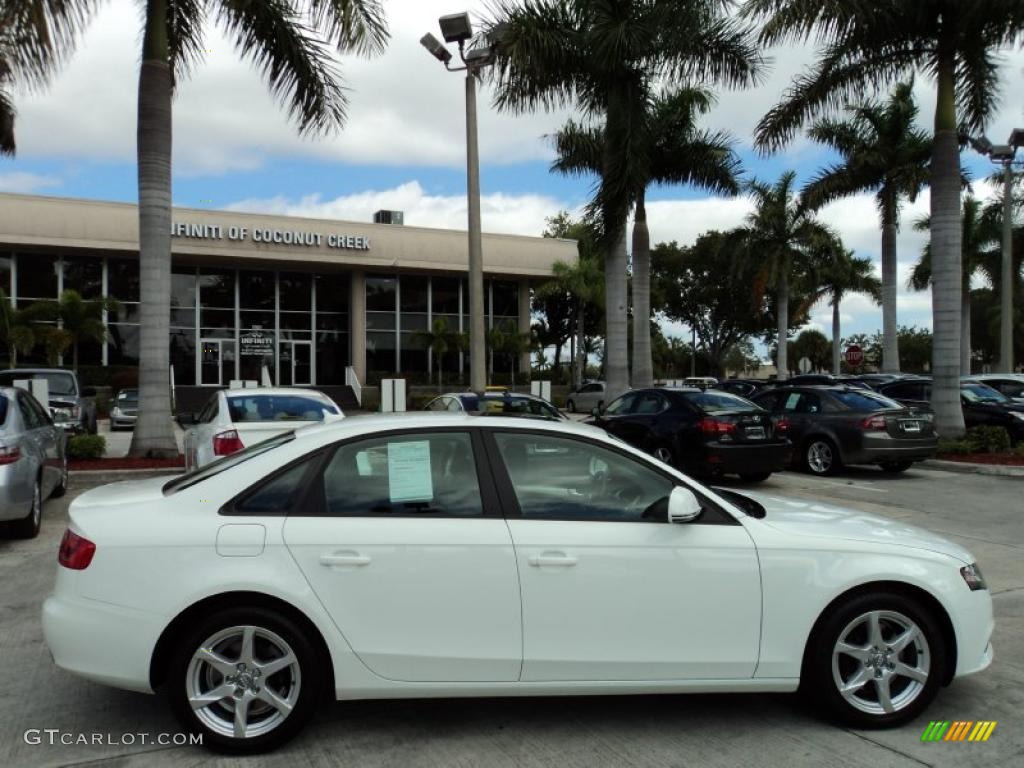 2009 A4 2.0T Premium quattro Sedan - Ibis White / Black photo #5
