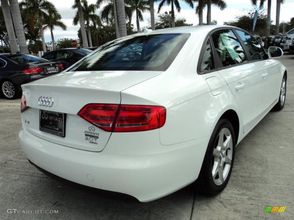 2009 A4 2.0T Premium quattro Sedan - Ibis White / Black photo #6