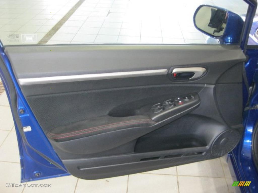 2008 Honda Civic Si Sedan Black Door Panel Photo #45117746