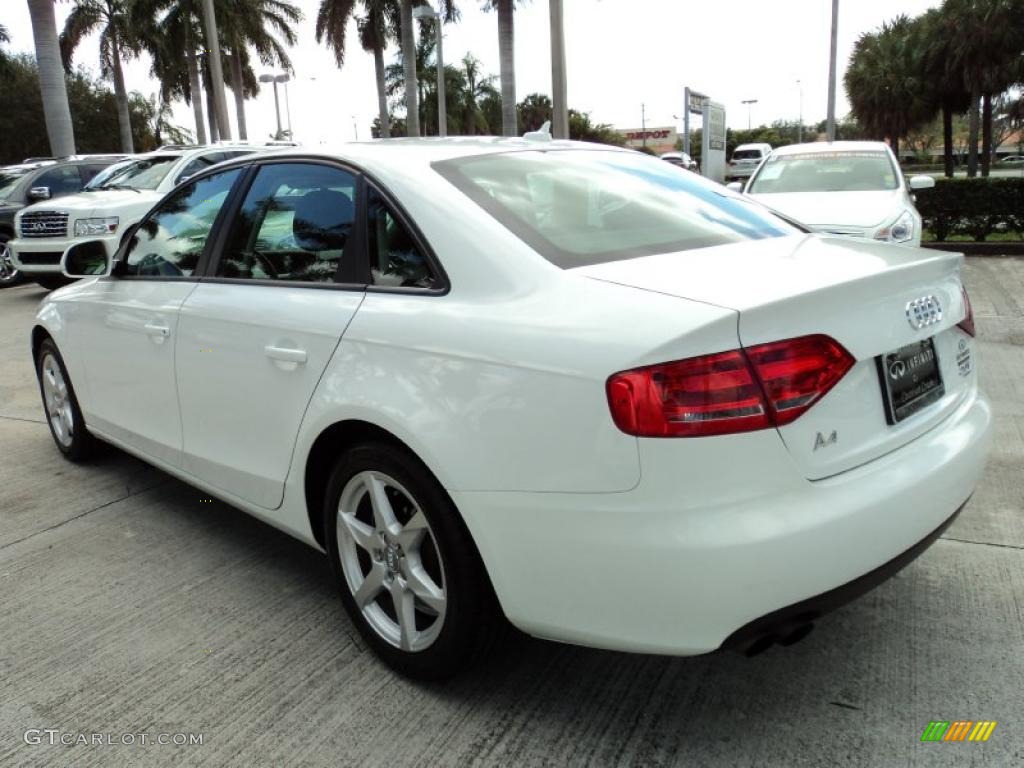 2009 A4 2.0T Premium quattro Sedan - Ibis White / Black photo #9