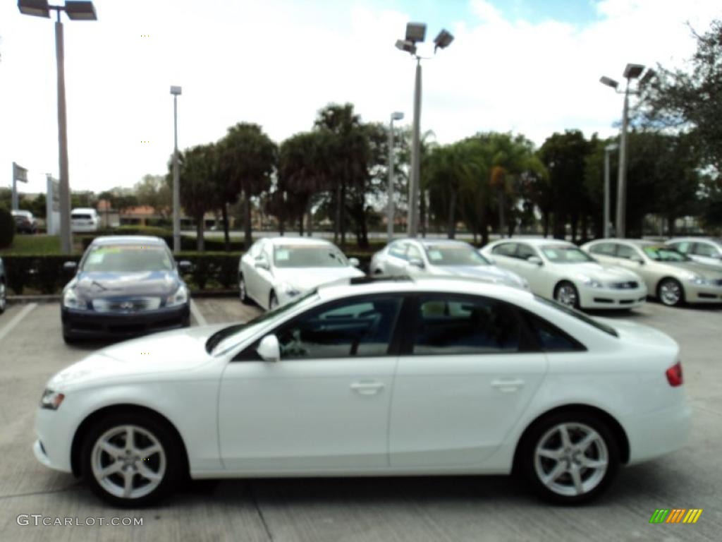 2009 A4 2.0T Premium quattro Sedan - Ibis White / Black photo #10