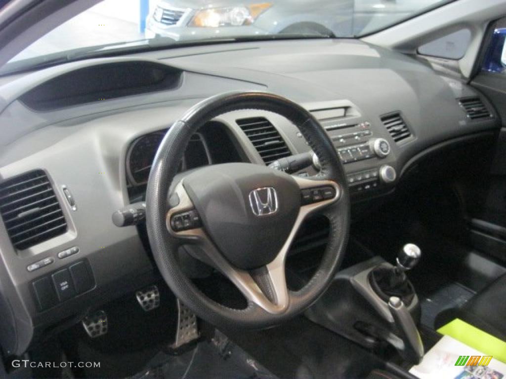 2008 Honda Civic Si Sedan Black Dashboard Photo #45117794