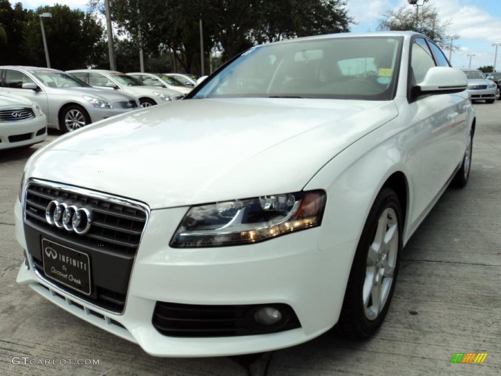 2009 A4 2.0T Premium quattro Sedan - Ibis White / Black photo #13
