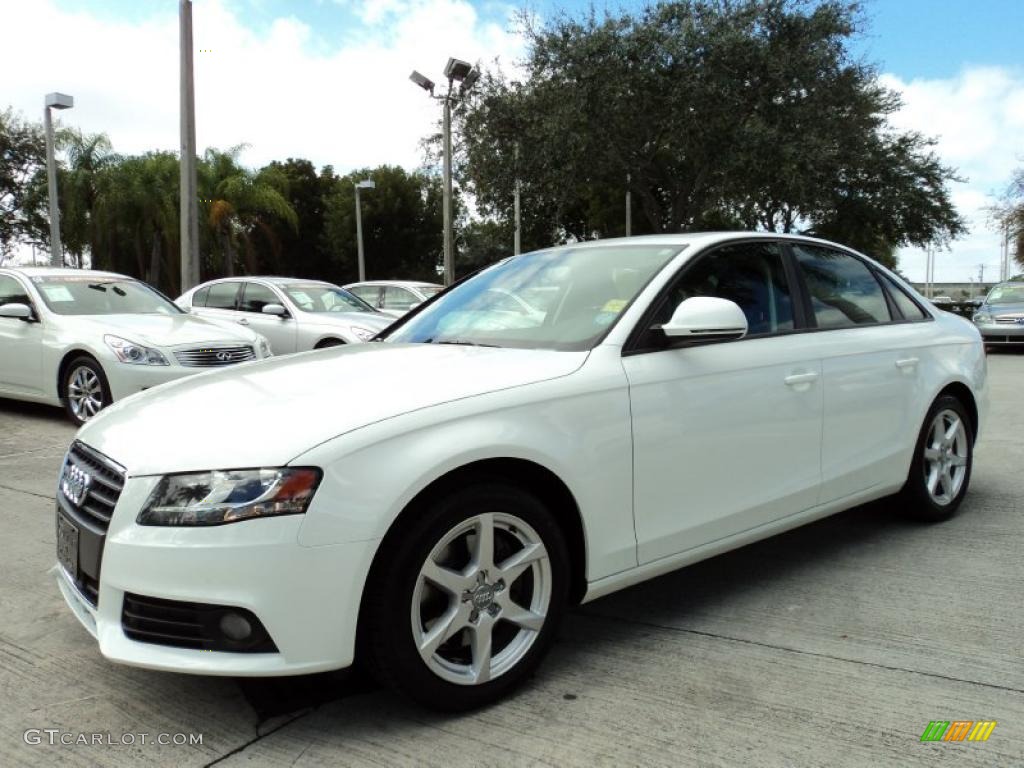 2009 A4 2.0T Premium quattro Sedan - Ibis White / Black photo #14