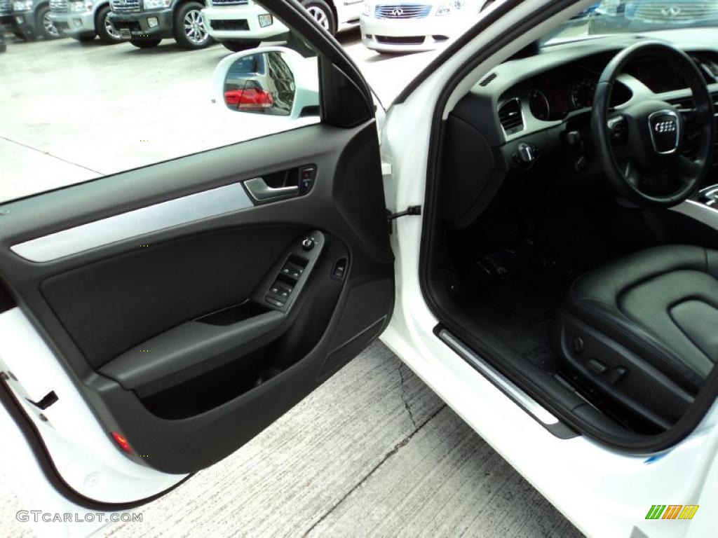 2009 A4 2.0T Premium quattro Sedan - Ibis White / Black photo #17