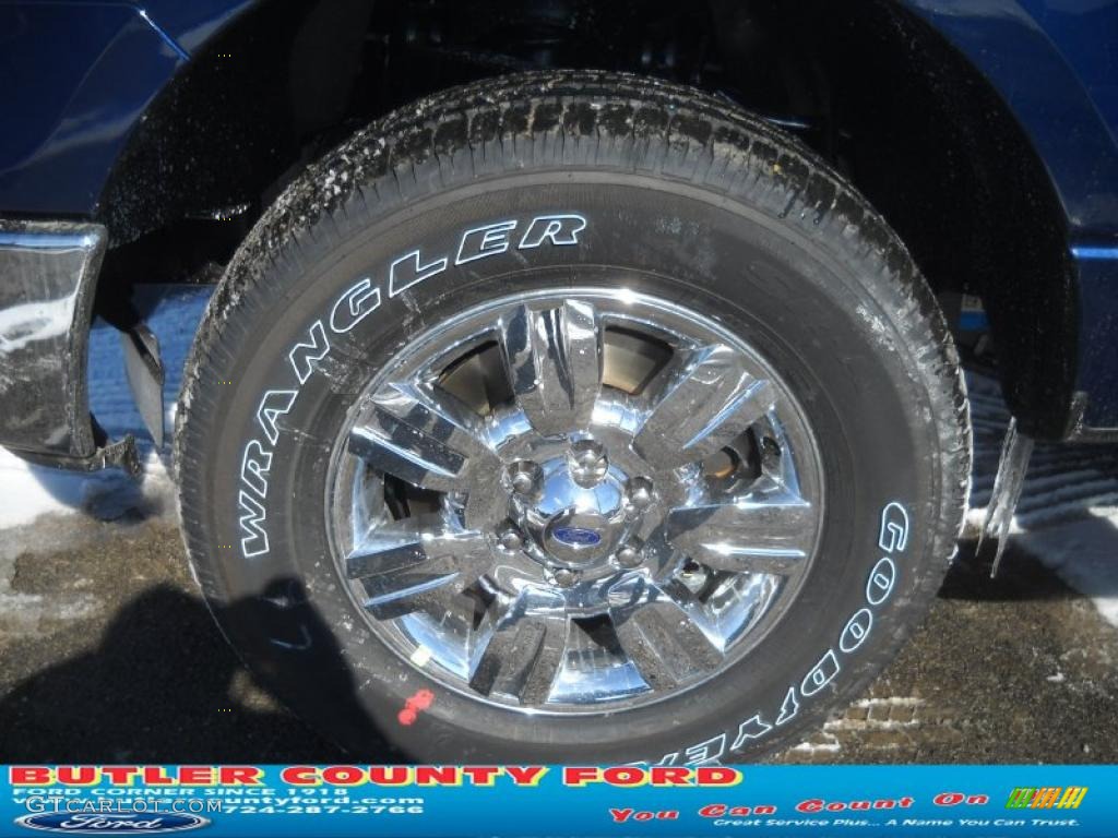 2011 F150 XLT SuperCab 4x4 - Dark Blue Pearl Metallic / Steel Gray photo #16