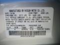 K23: Liquid Platinum Metallic 2007 Infiniti G 35 Journey Sedan Color Code