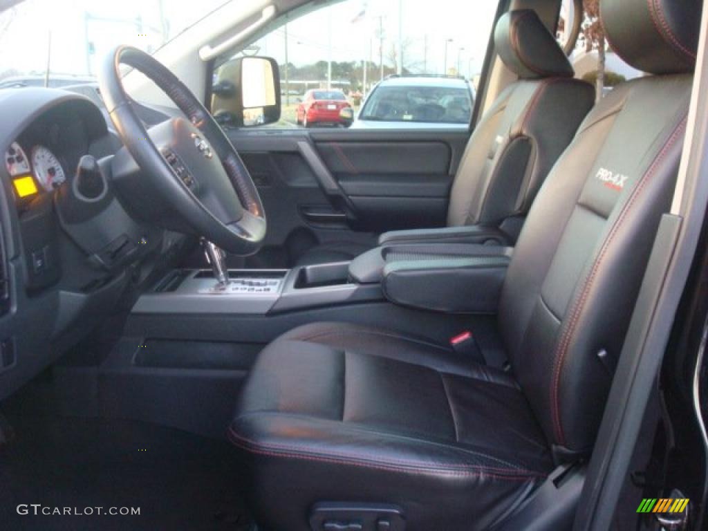 Charcoal Interior 2010 Nissan Titan PRO-4X Crew Cab 4x4 Photo #45121682