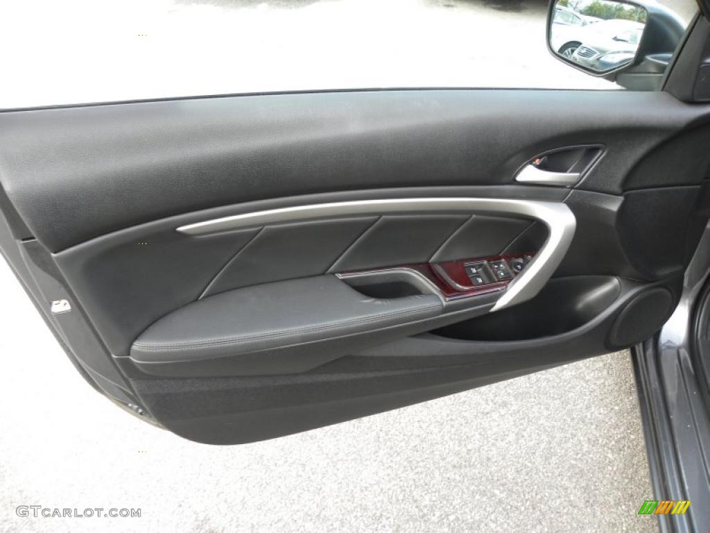 2008 Honda Accord EX-L Coupe Black Door Panel Photo #45123814