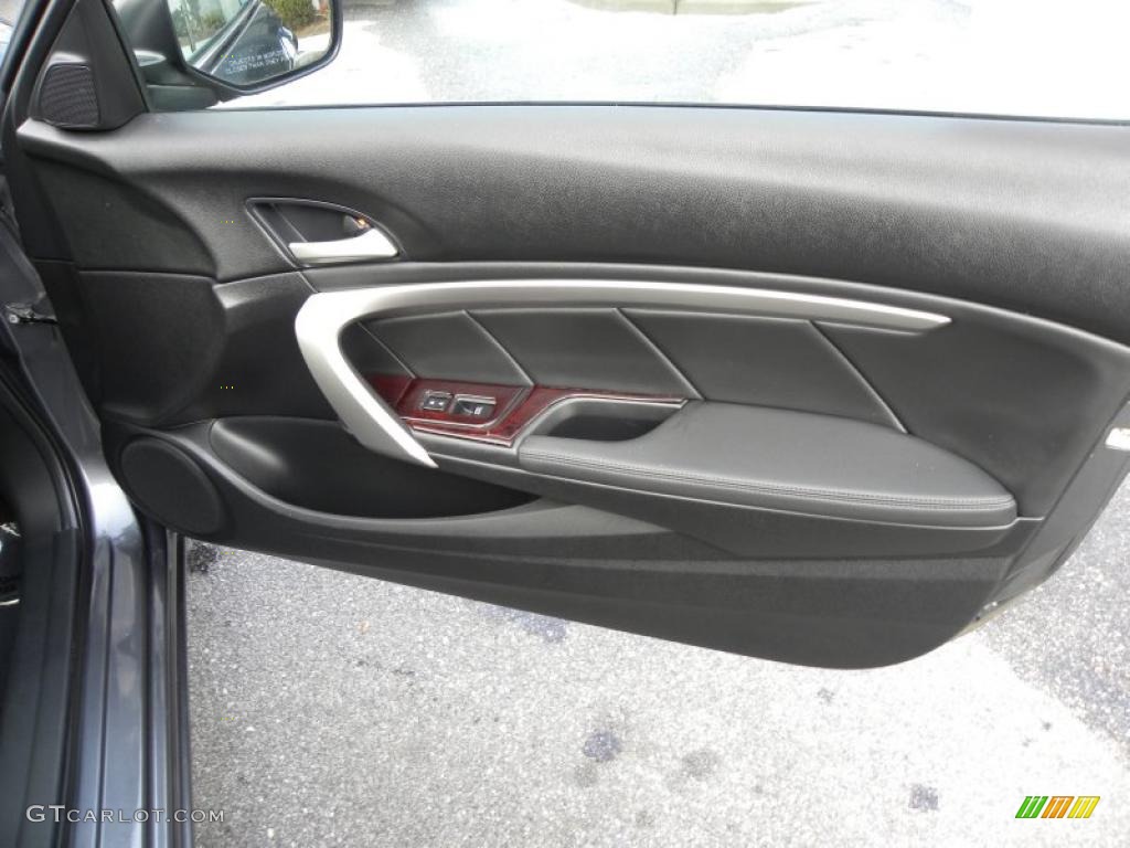 2008 Honda Accord EX-L Coupe Black Door Panel Photo #45123858