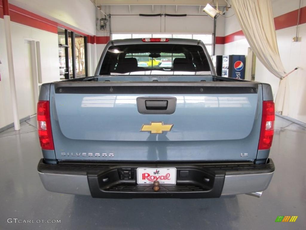 2009 Silverado 1500 LS Crew Cab - Blue Granite Metallic / Dark Titanium photo #3