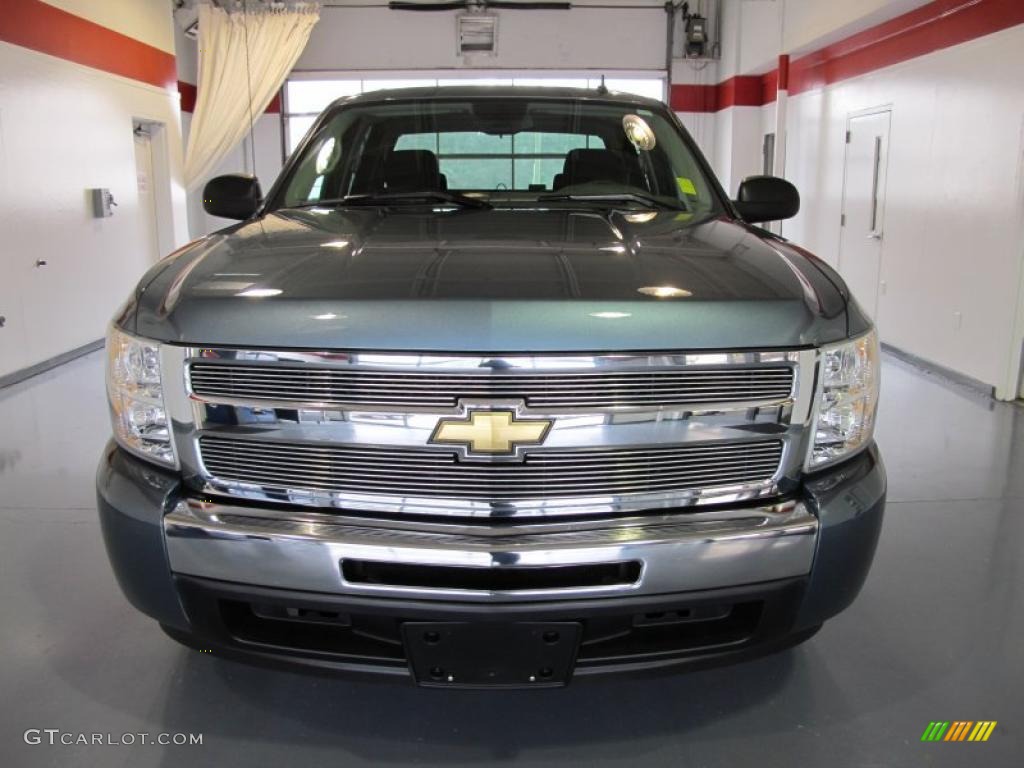 2009 Silverado 1500 LS Crew Cab - Blue Granite Metallic / Dark Titanium photo #6