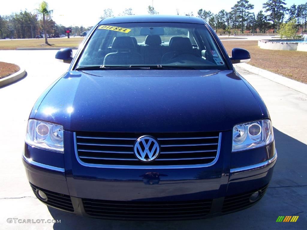 2004 Passat GLS TDI Sedan - Shadow Blue Metallic / Grey photo #8