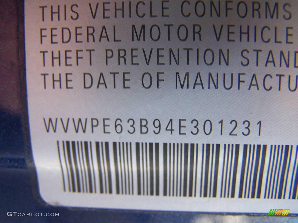 2004 Passat GLS TDI Sedan - Shadow Blue Metallic / Grey photo #13