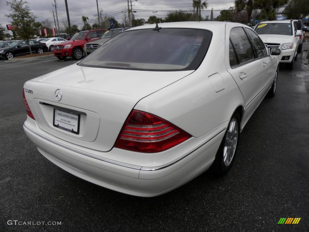 2003 S 500 Sedan - Alabaster White / Java photo #14