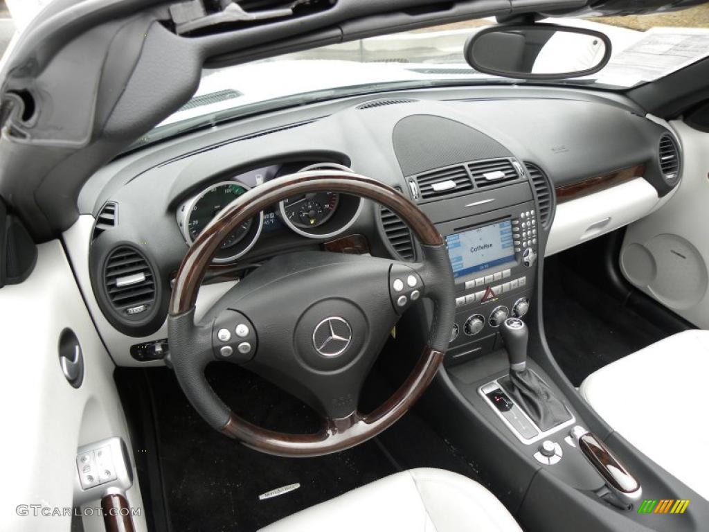 Ash Grey Interior 2008 Mercedes-Benz SLK 350 Roadster Photo #45127142