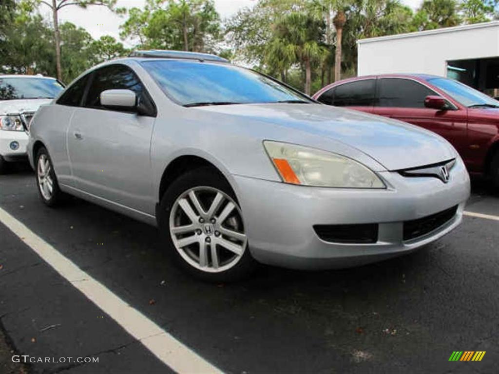 Satin Silver Metallic 2003 Honda Accord EX V6 Coupe Exterior Photo #45127254