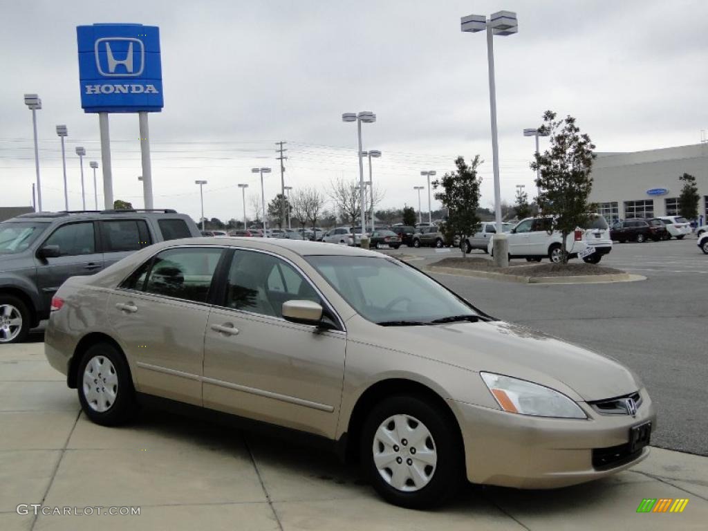 2003 Accord LX Sedan - Desert Mist Metallic / Ivory photo #3