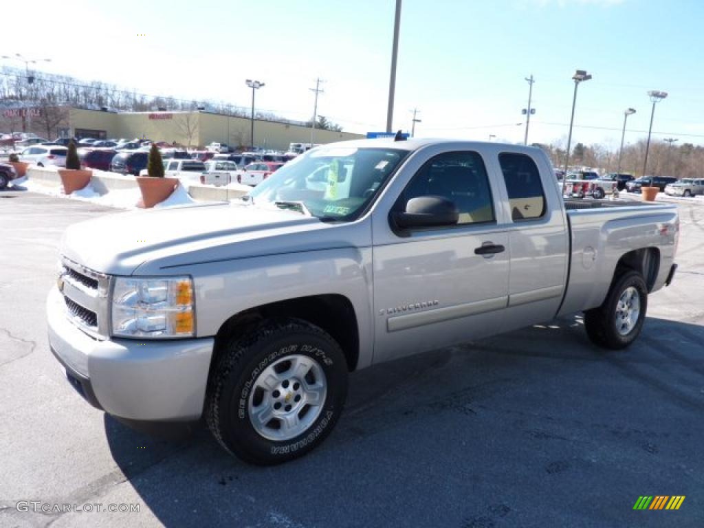 2008 Silverado 1500 LT Extended Cab 4x4 - Silver Birch Metallic / Ebony photo #3