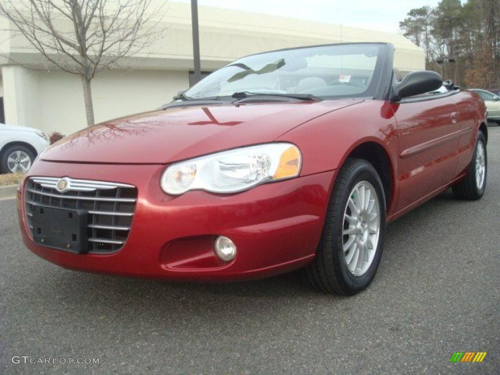 2005 Sebring Touring Convertible - Deep Red Pearl / Light Taupe photo #1