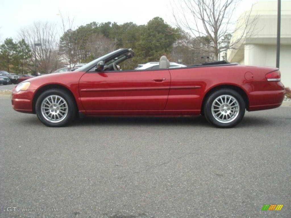 2005 Sebring Touring Convertible - Deep Red Pearl / Light Taupe photo #3