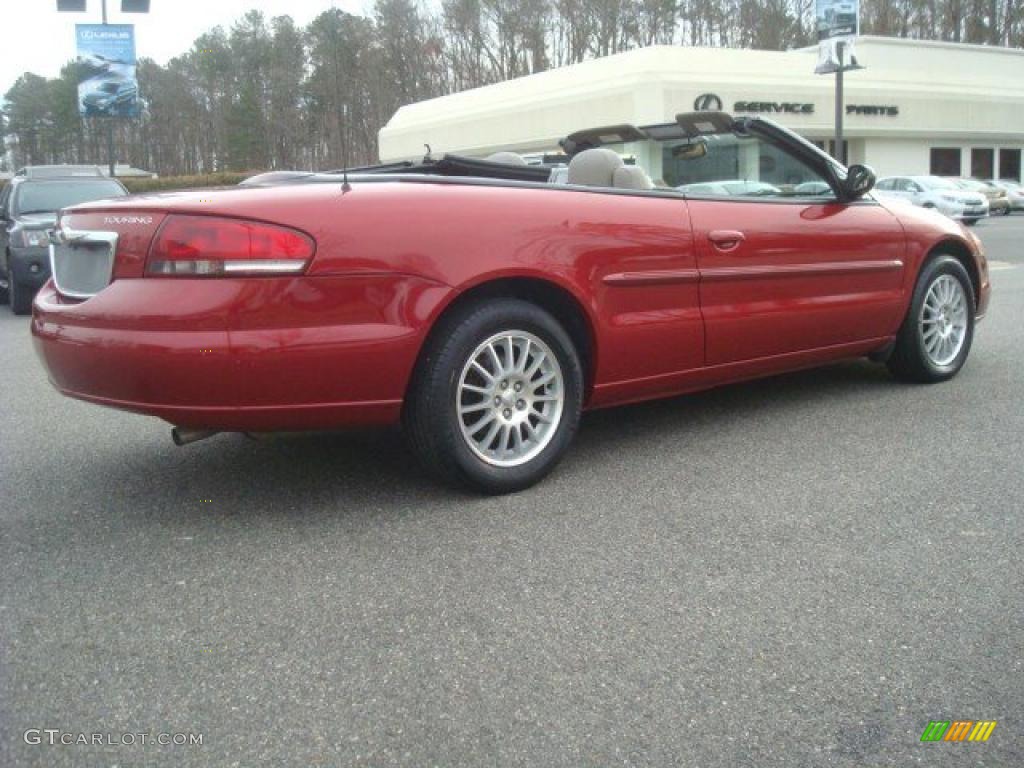 2005 Sebring Touring Convertible - Deep Red Pearl / Light Taupe photo #5