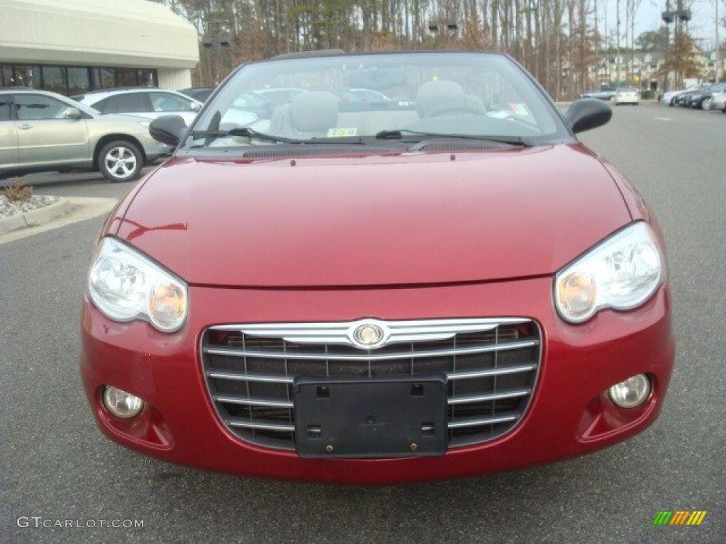 2005 Sebring Touring Convertible - Deep Red Pearl / Light Taupe photo #8