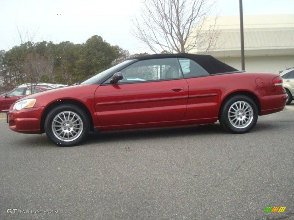 2005 Sebring Touring Convertible - Deep Red Pearl / Light Taupe photo #21