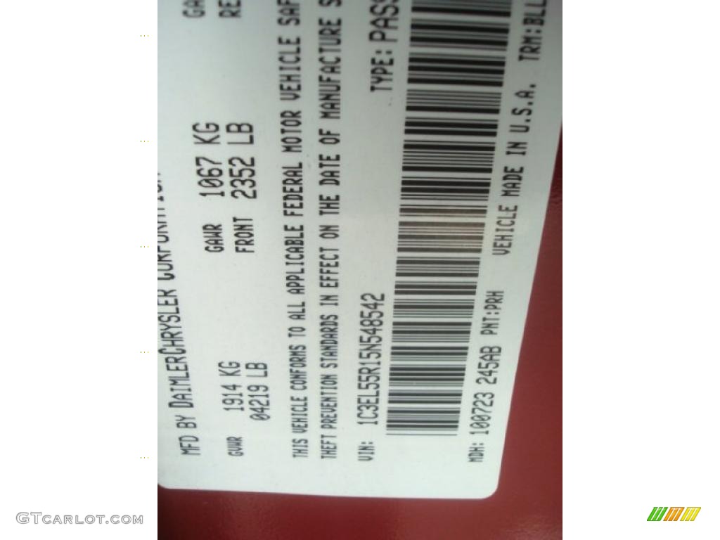 2005 Sebring Touring Convertible - Deep Red Pearl / Light Taupe photo #24