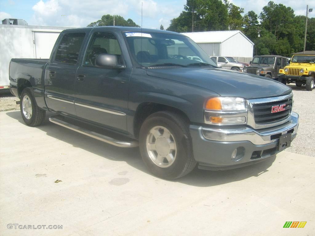 2006 Sierra 1500 SLT Crew Cab - Deep Blue Metallic / Pewter photo #3