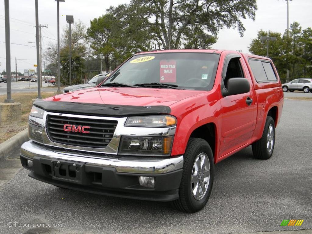 2009 Canyon SLE Regular Cab - Fire Red / Medium Pewter photo #1