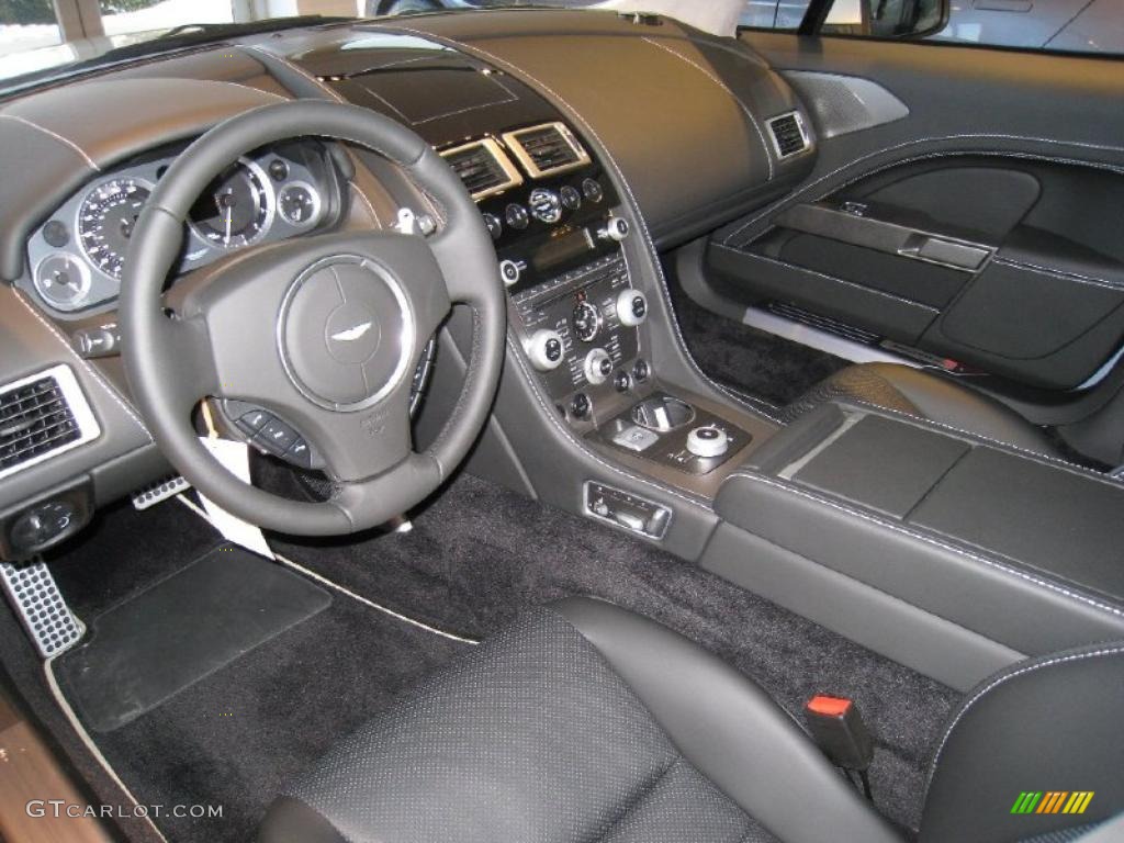 Obsidian Black Interior 2011 Aston Martin Rapide Sedan Photo #45136075