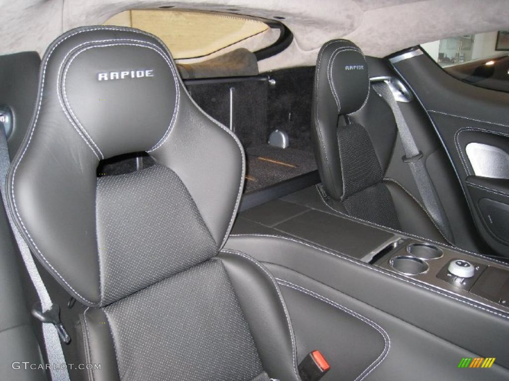 Obsidian Black Interior 2011 Aston Martin Rapide Sedan Photo #45136119