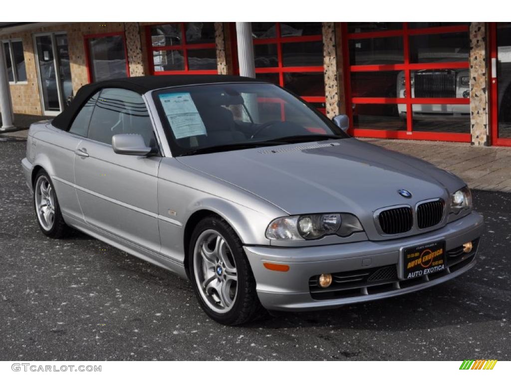 2002 3 Series 330i Convertible - Titanium Silver Metallic / Grey photo #3