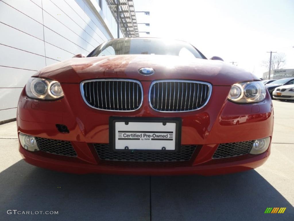 2009 3 Series 335i Convertible - Crimson Red / Cream Beige Dakota Leather photo #2